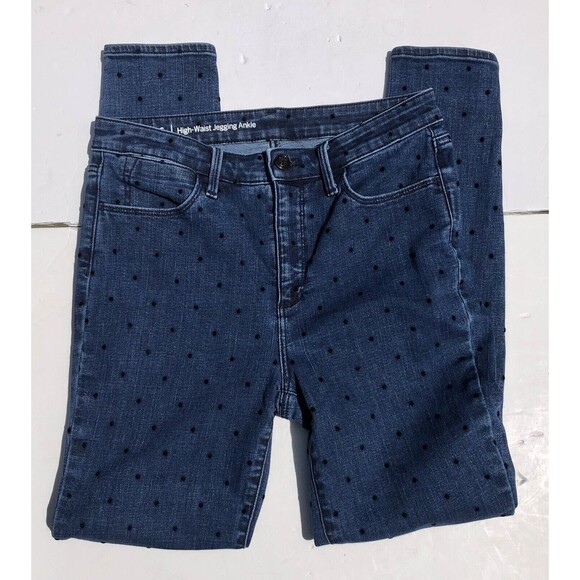 Talbots Flawless, high-waist jegging ankle, women's jeans, size 6 Polka Dots - Picture 2 of 10